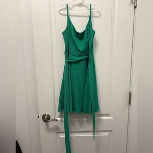 JCPenney’s Emerald Green Sleeveless Cowl Neck Maxi Dress with Tie Waist XS